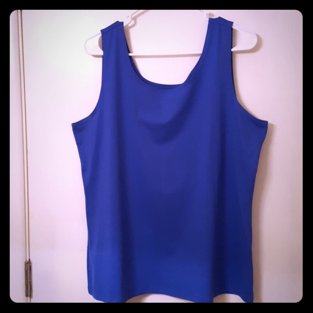 Blue sleeveless top